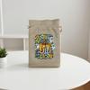 5Pcs Halloween Burlap Drawstring Favor Bag Spooky Pumpkin Goodie Treat Bags for Kids Trick or Treat Sack Party Decorate Supplies