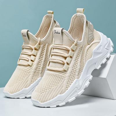 Women's Shoes Summer New Large Size Shoes Fly-woven Breathable Casual Shoes Soft Sole Not Tired Feet Dad Shoes