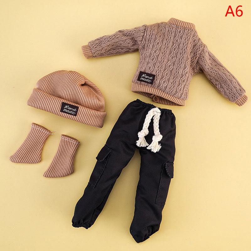 

1 комплект, 32 см, костюм для куклы, 1/6, аксессуары для одевания куклы, зимний свитер, брюки