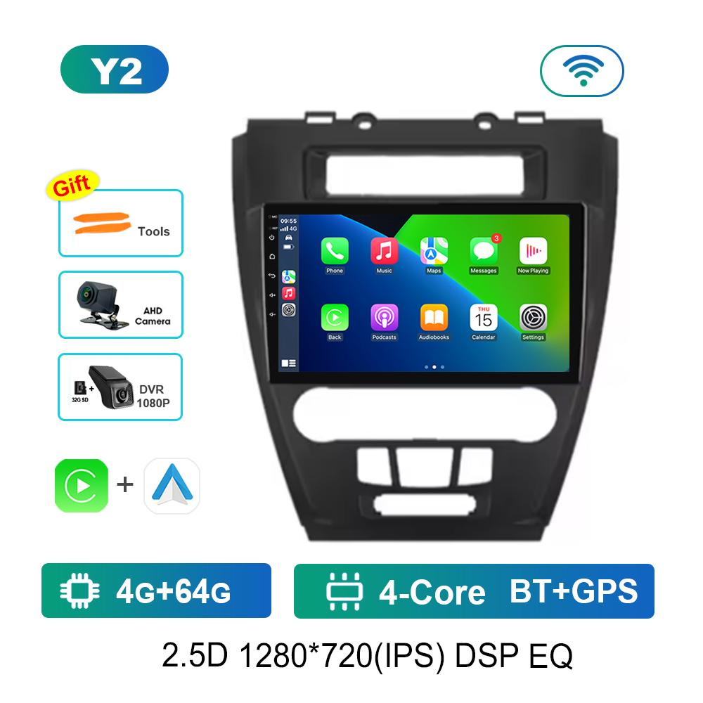Car Radio Multimedia Player Android System 9'' for Ford Fusion Mondeo Mustang 2009 - 2012 WiFi DSP Stereo GPS Navi 4G HD Screen