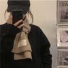 Retro fashion herringbone patch small scarf to keep warm in autumn and winter, student versatile casual scarf men