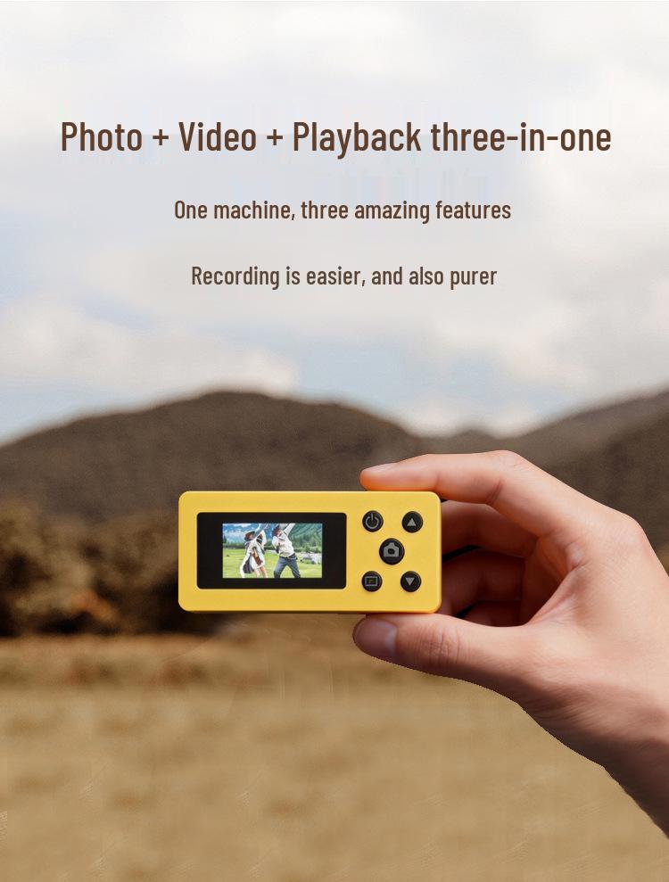 Retro Mini Keychain Camera: 1080P HD, Screen, Portable Thumb Toy