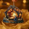 Acrylic Sun Catcher for Windows Nativity Scene Catcher, Stained Glass Effect Suncatcher, Outdoor Garden Decoration Window Hanging Ornament Home