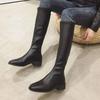 Women's Slim-Fit Over-the-Knee Elastic Boots with Back Zipper