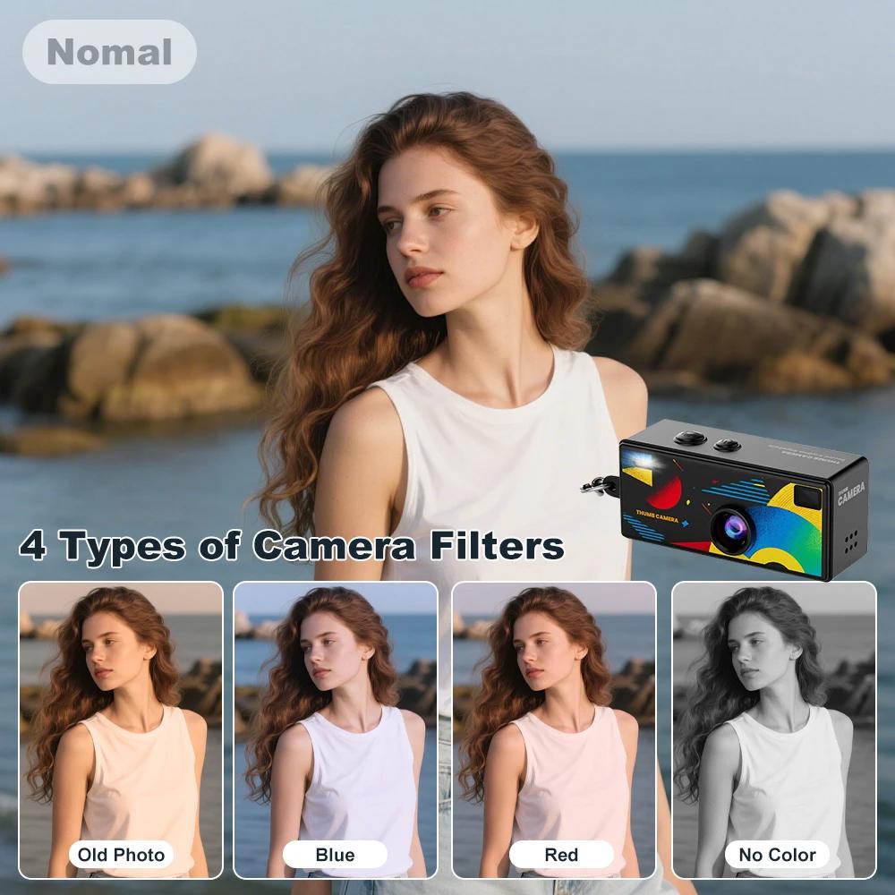 Mini Keychain Thumb Camera with 1080P HD Video Recording and 130 Degree Wide Angle Lens TFT LCD Display Screen for Students 2025