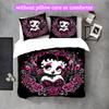 Betty Boop Duvet Cover Set - 3pcs Polyester Bedding Set with Digital Print, All-Season Cozy Bedroom Accessory