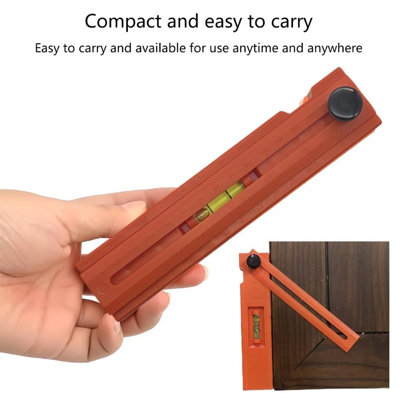 Multifunctional Angles Ruler Integrated Bubble Level Foldable Depth Measuring Ruler For Precise Woodcraft Measurement
