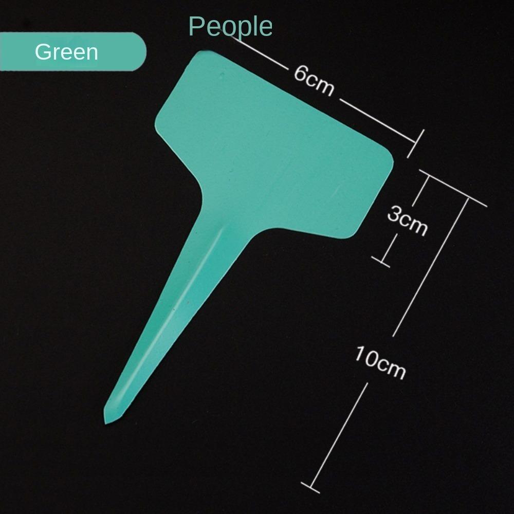 

100 шт. Разноцветные бирки для растений ПВХ Бирки для растений Т-образные Бирка для названия цветка Аксессуары для бонсай зелёный