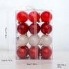 24pcs/set Fashion Plastic Christmas Ball Set Multicolor Suspensable Xmas Ornament Ball 6cm Christmas Tree Balls Scene Supplies