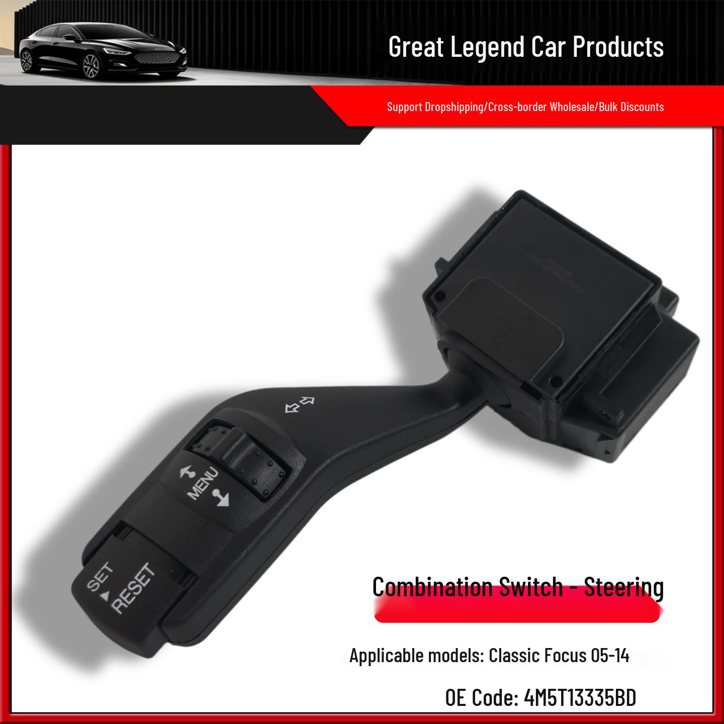 Compatible Ford Focus MK2 Turn Signal Headlight Switch Replacement 4M5T13335BD/4M5T13335AB Neutral