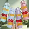 1PC Move Away Grandma Dragon Beer 750ml Color Plastic Sports Water Bottle Leakproof Flip Straw Lid Suitable for Sports Office Home Use
