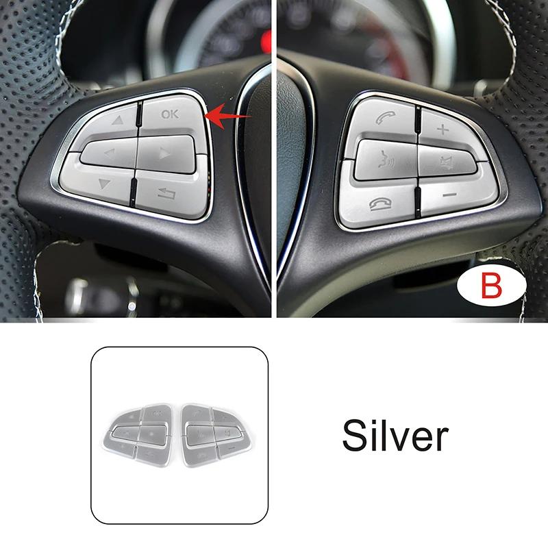 

For Mercedes Benz GLA ML GL GLK A C E Class W204 W212 X156 W166 X204 Car Steering Wheel Button Sequ Trim Interior Accessories model B