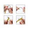 Offset Fishing Hook 100pcs High Carbon Steel Fish Hook Worm Hook Circle Hook Worm Soft Bait Jig