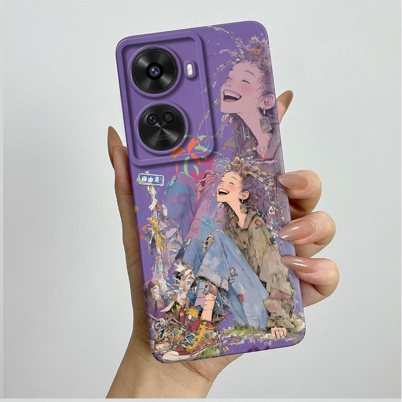 For Huawei Nova 12 SE Phone Case Nova 11 SE 12SE Fashion Soft Liquid Silicone Shockproof Protective Back Covers Anti Slip Fundas