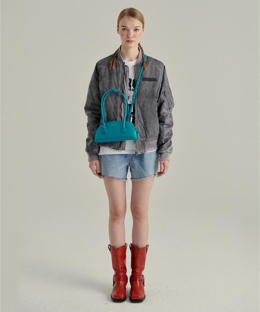 Margesherwood Bessette Shoulder + Strap - Peacock Green Crinkle