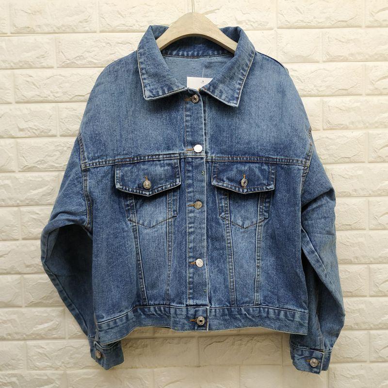 FindIt Bohemia Retro Embroider Three-Dimensional Decoration Denim Outwear Long Sleeve Lapel Top Fashion New Arrival