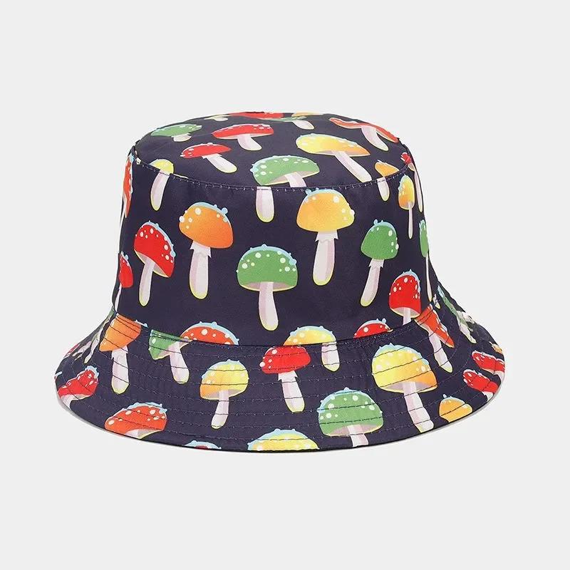 

Spring and Summer Polyester Cartoon Print Bucket Hat Fisherman Hat Outdoor Travel Sun Cap for Men and Women 184 56-58cm wear
