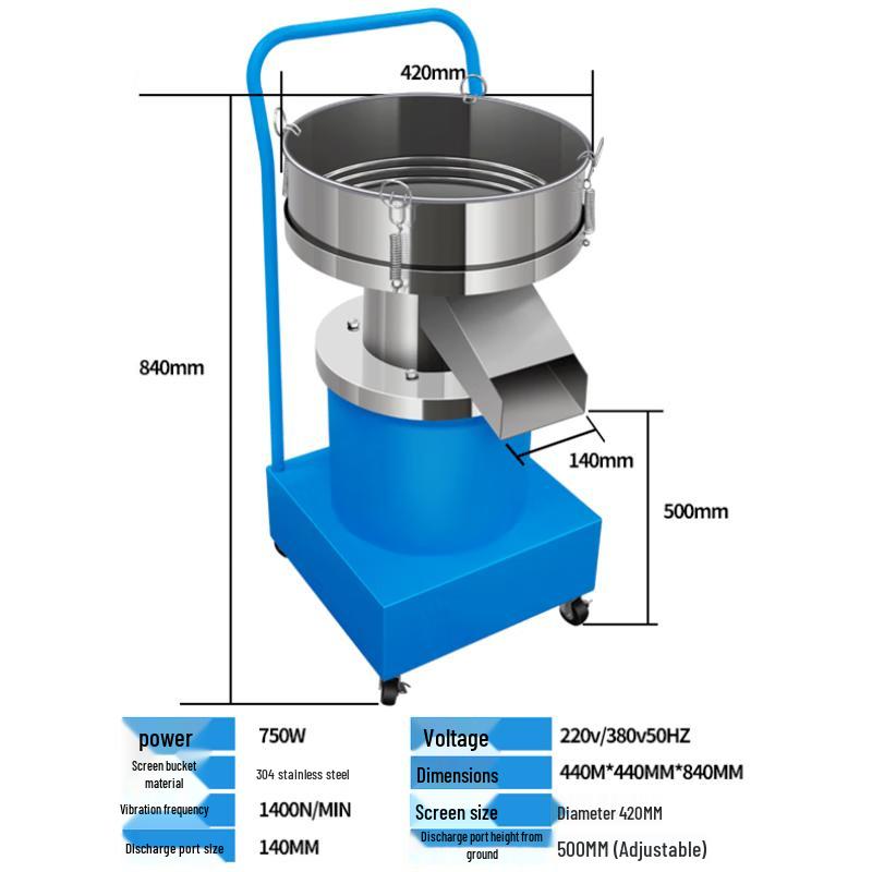 Small Stainless Steel Electric Vibrating Sieve CN Plug (adapter Included)