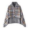 Wearable Plaid Fleece Blanket With Button Winte Warm Throws On Sofa Bed Travel Thicken Bedroom Office Air Conditioning Blanket