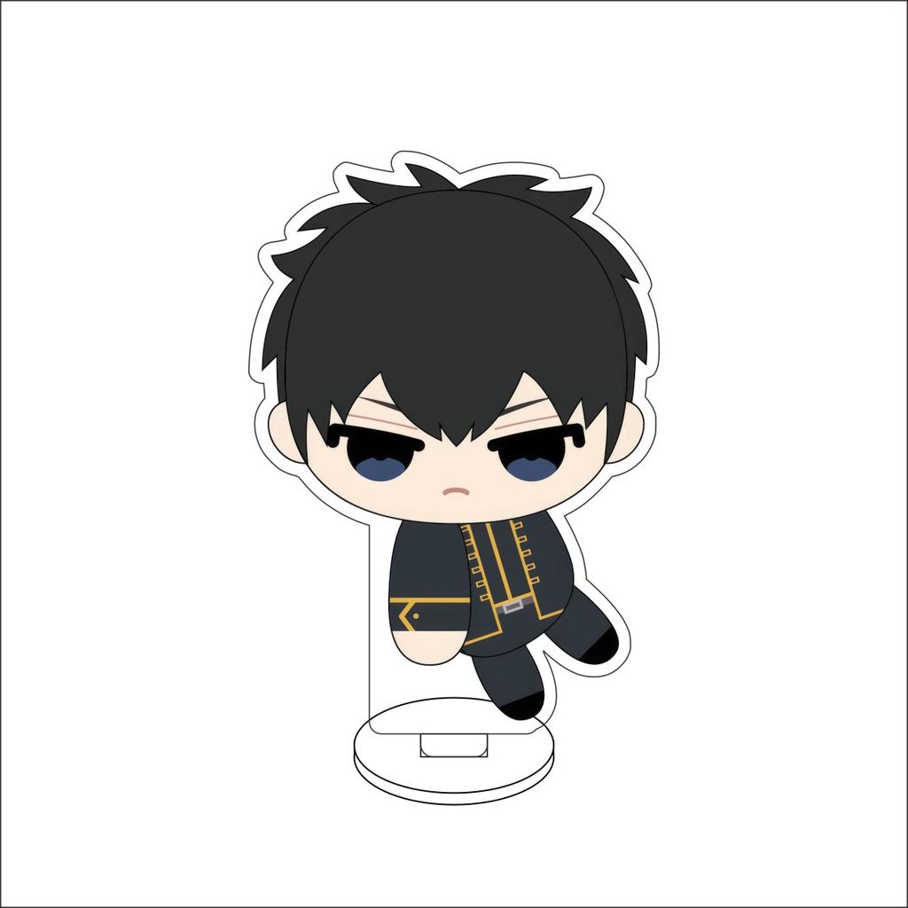 10CM Anime GINTAMA Figure Stand Model Sakata Gintoki/Shimura Shinpachi/Kagura/Sadaharu Cute Desk Decor Standing Sign Gifts