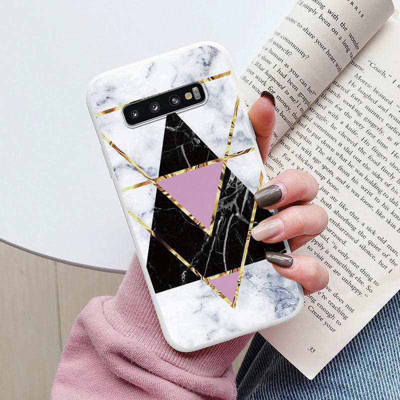 Color Luxury Marble Case For Samsung Galaxy S10 S 10 Plus S10E Fundas Soft TPU Protection Back Cover For Samsung S10 Shockproof