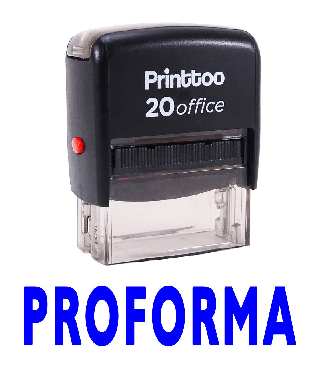 

Printtoo PROFORMA Self Inking Rubber Stamp Office Stationary Custom 14 mm x 38 mm (Approx) синій