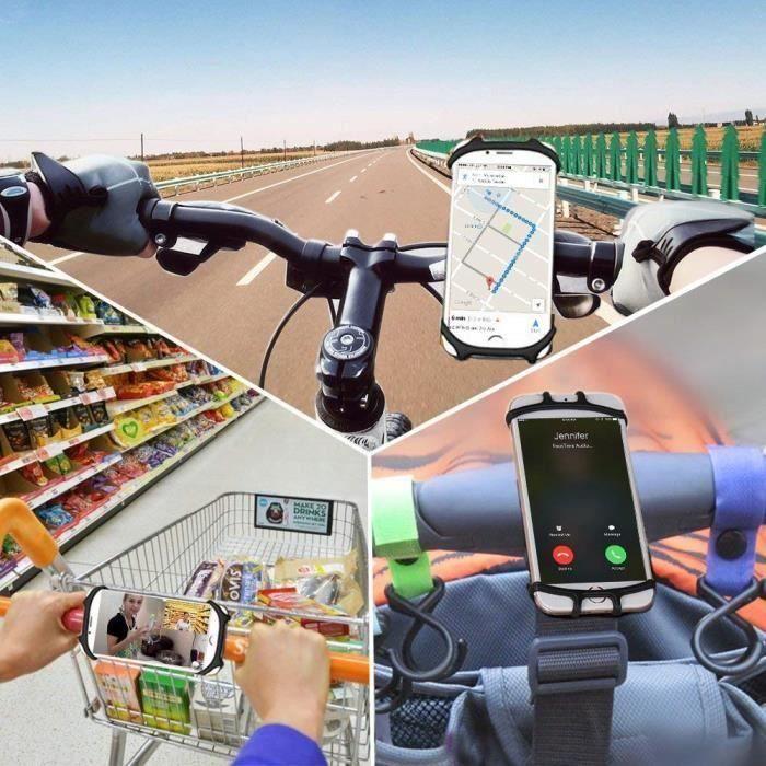 Bike Phone Holder - Universal Silicone 360° Rotation - 4.0-6.5 Inch Smartphones Black