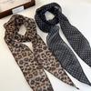 K-Style  Animal Print Polka Dot Scarf Belt Boho Hair Band TikTok Viral Spring Summer Satin Accessories Luxe Versatile Scarf