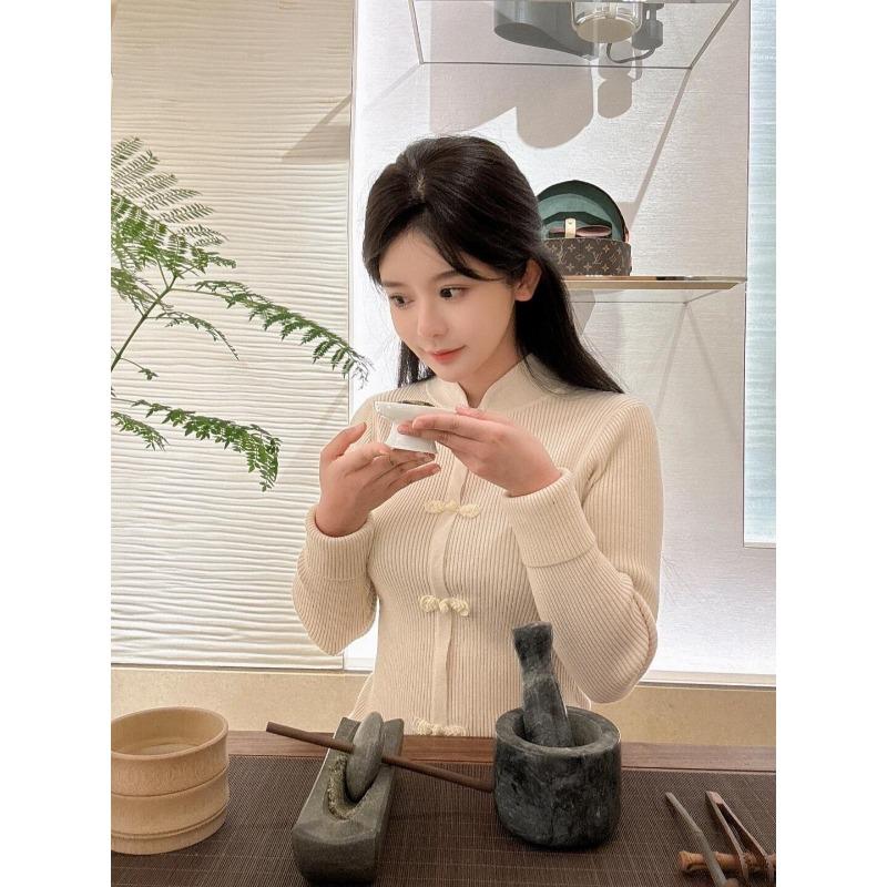 

Юбка-свитер средней и длинной длины, вязаная юбка-чонсам с дисковой пряжкой, женское платье-основа для похудения, подчеркивающее темперамент, зимнее XL