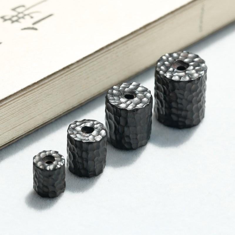 Ebony Barrel Beads - DIY Carving Ebony Nest with Concave & Convex Surfaces, Various Sizes, Materials & Accessories 8x10mm barrel beads