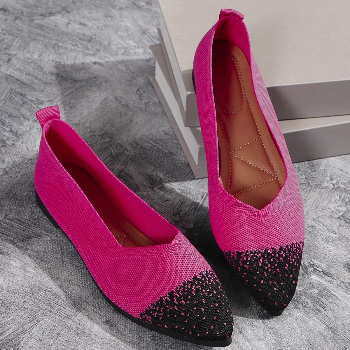 

Женские туфли на плоской подошве, весна/лето/осень 2024, новые дышащие женские туфли из сетчатой ​​ткани с неглубоким горлышком и мягкой подошвой 43