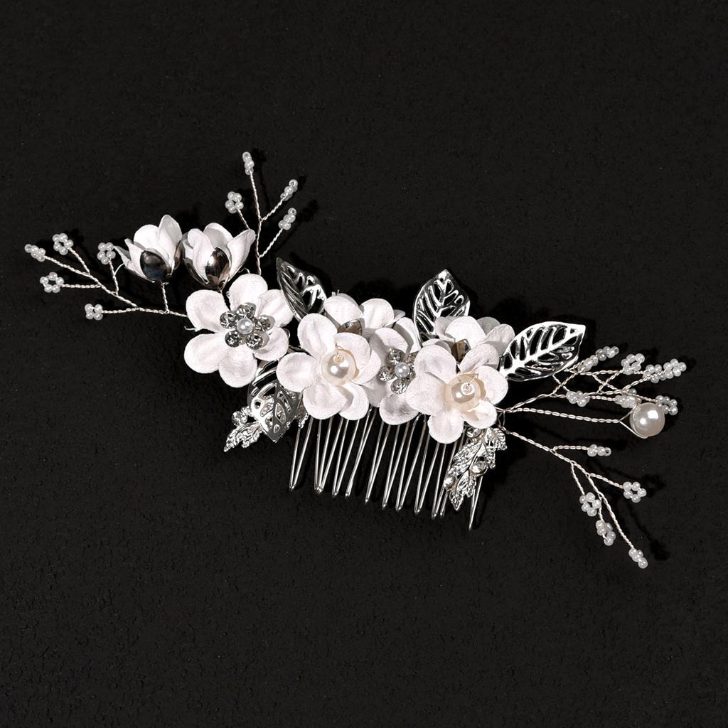 Koreanische Braut Hochzeitskopfschmuck Mode blau lila rosa weiß frische Haarkämmung Damen Kinder Brautjungfer Haarschmuck