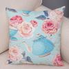 Nordicstyle Roses and Birds Cushion Cover Double Print Decor Plant Pillow Case Soft Plush Pillowcase for Sofa Home Children Room