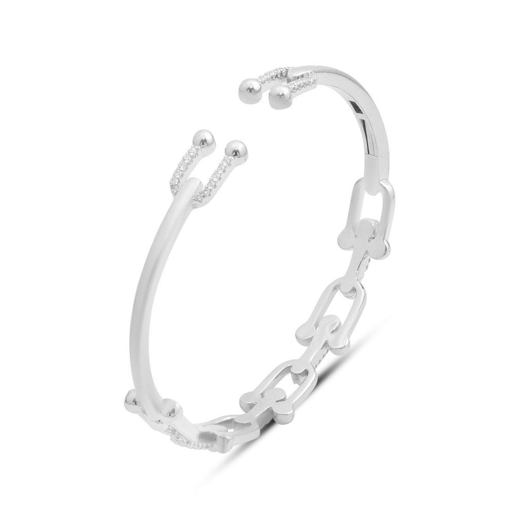 Silver Bracelet with Cubic Zirconia, Item Weight 12.45 G (2182887)