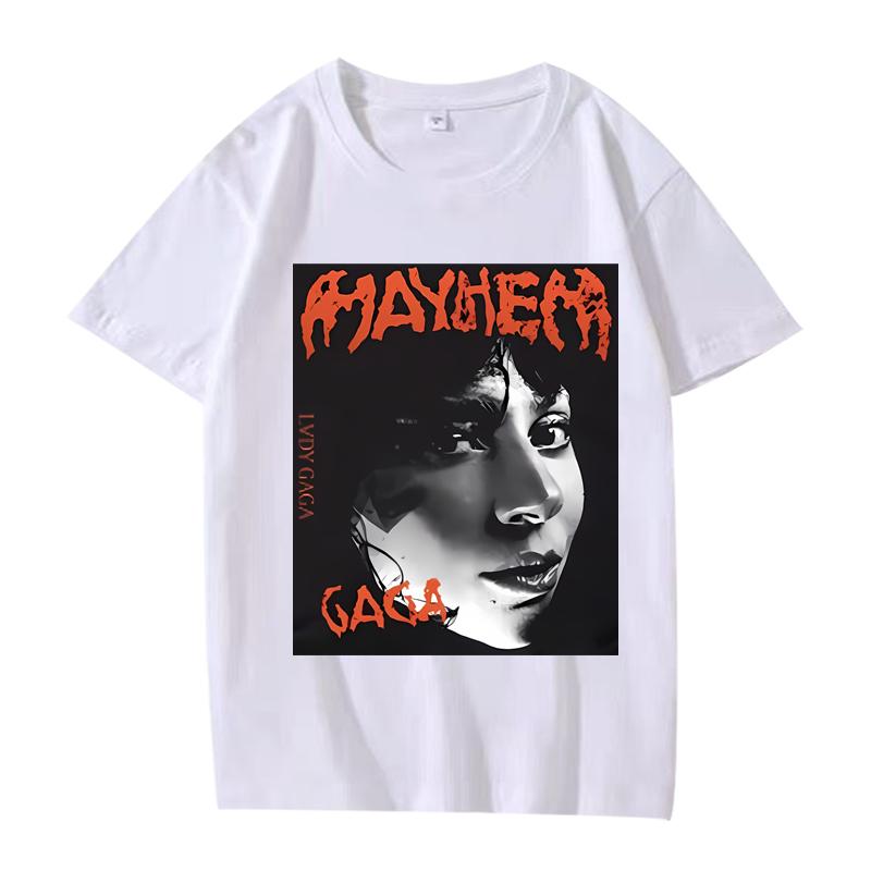 Vintage Lady Gaga T Shirt Unisex Women Oversized 100 Cotton Hot Sale Short Sleeve Streetwear Summer Fashion Unisex Plus Size Tops