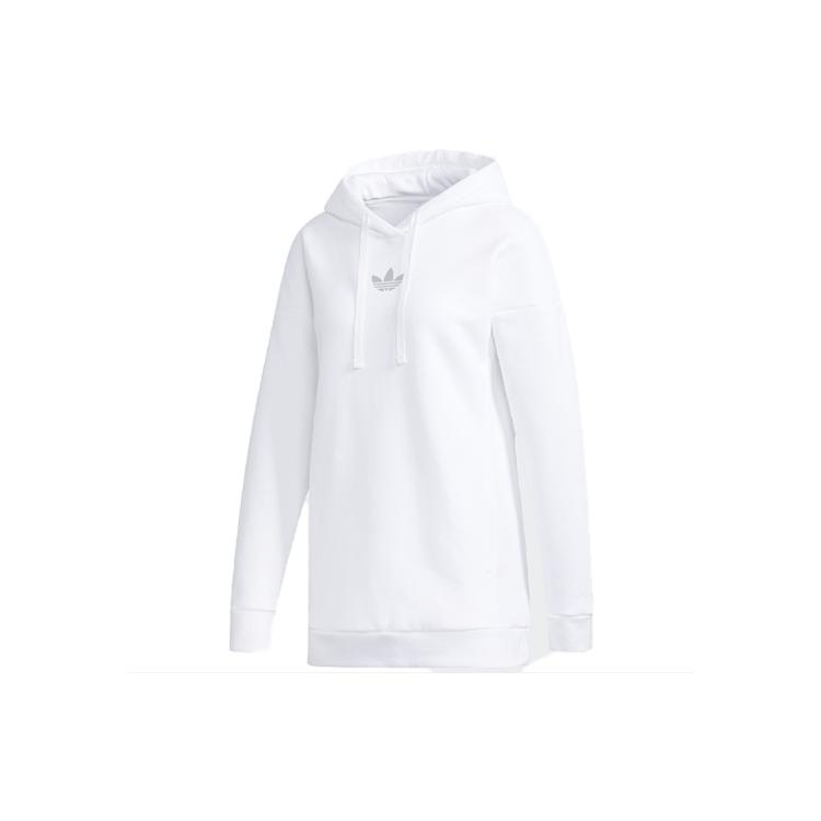 Женские толстовки Adidas Originals Белые с капюшоном Средней плотности GH7775 S