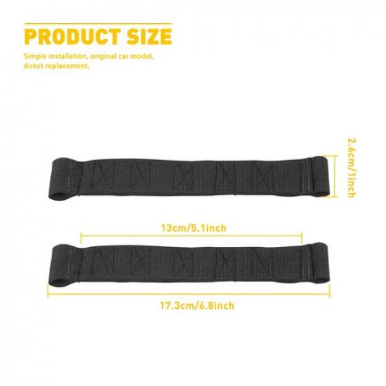 Pair Black Adjustable Door Limiting Straps For 1955-2006 Jeep Wrangler CJ/TJ/YJ