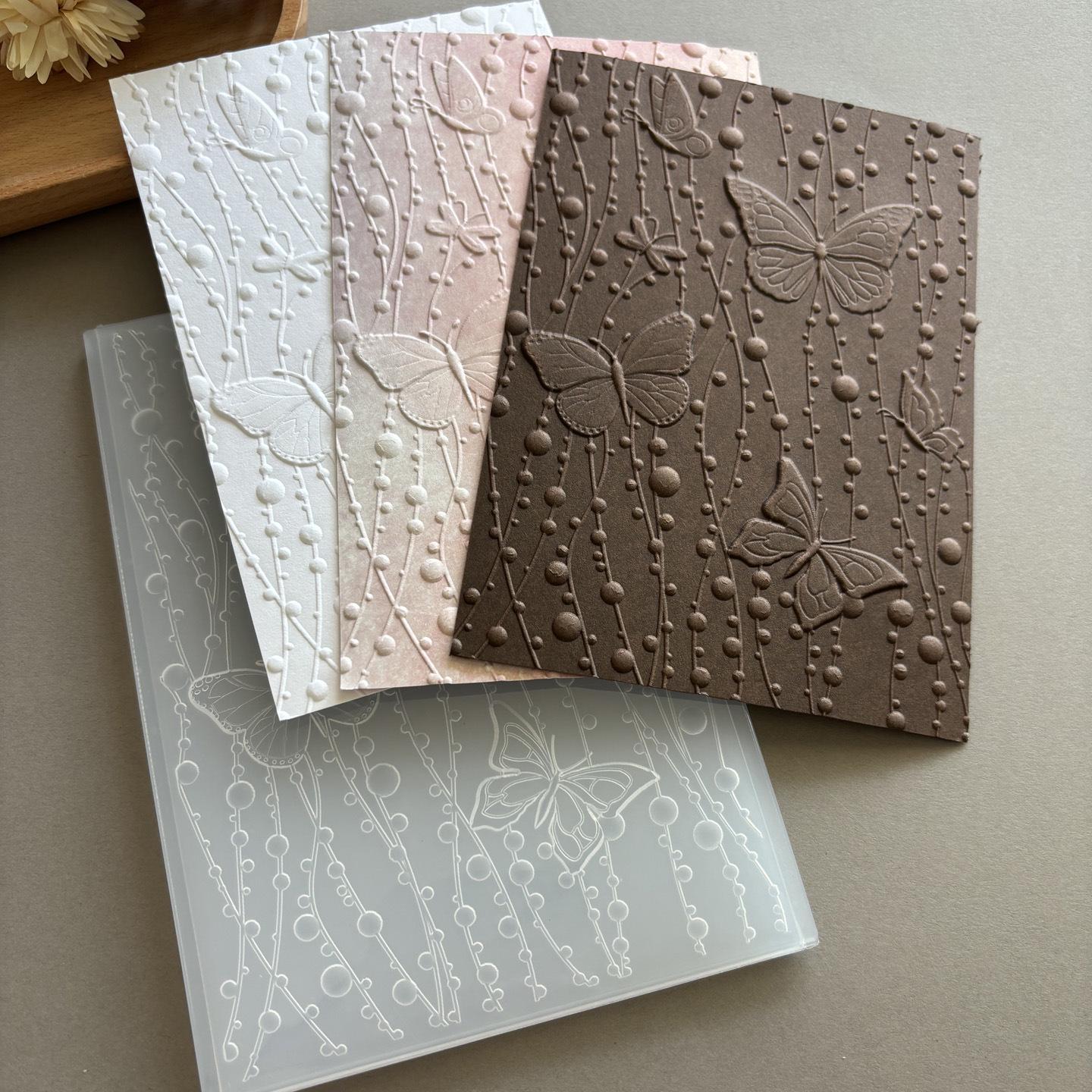 3D Embossed Butterfly Texture Mold for DIY Journal Crafting