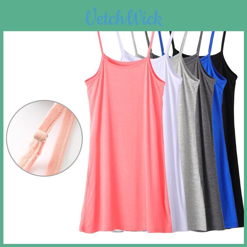 Elegant Women Tank Top Cami Dress With Adjustable Spaghetti Straps For Comfort
