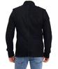 Handmade Jacket Real Warm Coat Shirt New Men's Black Button-Up Genuine Suede Soft Leather