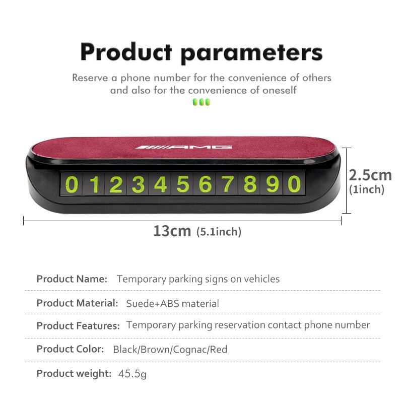 Pro Mercedes Benz Auto Číslo Telefonu Nastavitelné Dočasné Parkovací Potřeby AMG C180 C300 W124 W176 W177 C200 C260 GLC CLE