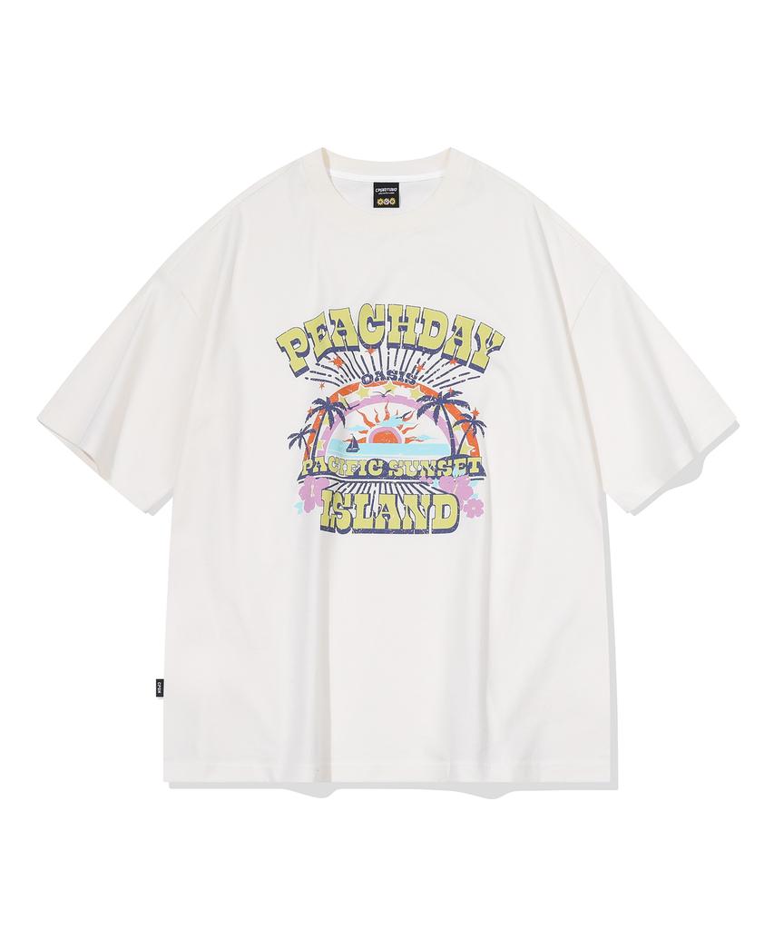 CPGN STUDIO Peach Summer Short Sleeve Tee Cream