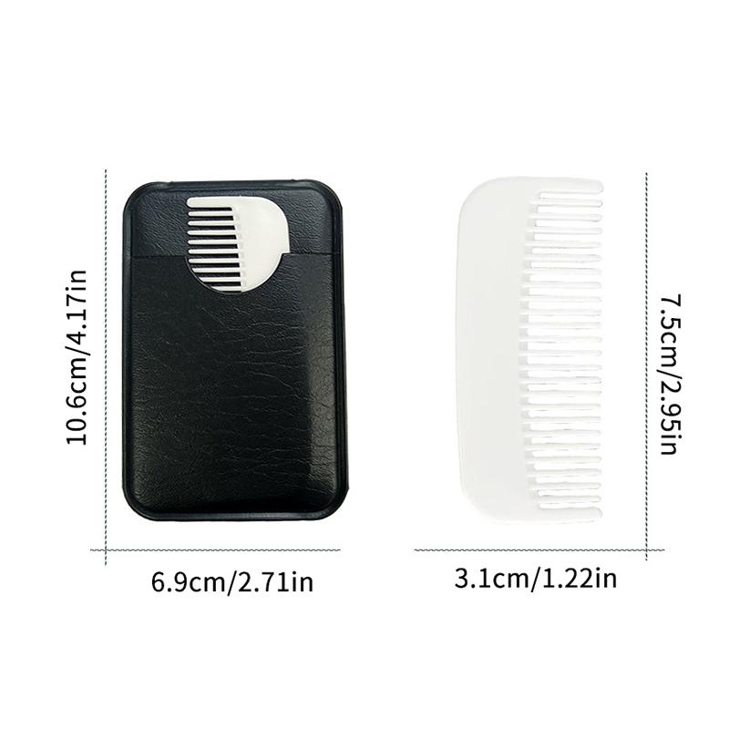 Desktop Makeup Mirror Pu Leather Portable Vanity Mirror Foldable Hand Mirror Compact Mirrors With Comb For Travel Tool
