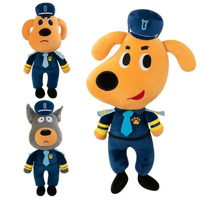 Sheriff Labrador Hund Plüschtier Puppe Anime Sicherheitswachtmeister Labrador Wolfshund Plüsch Stofftiere Geburtstag Weihnachtsgeschenke