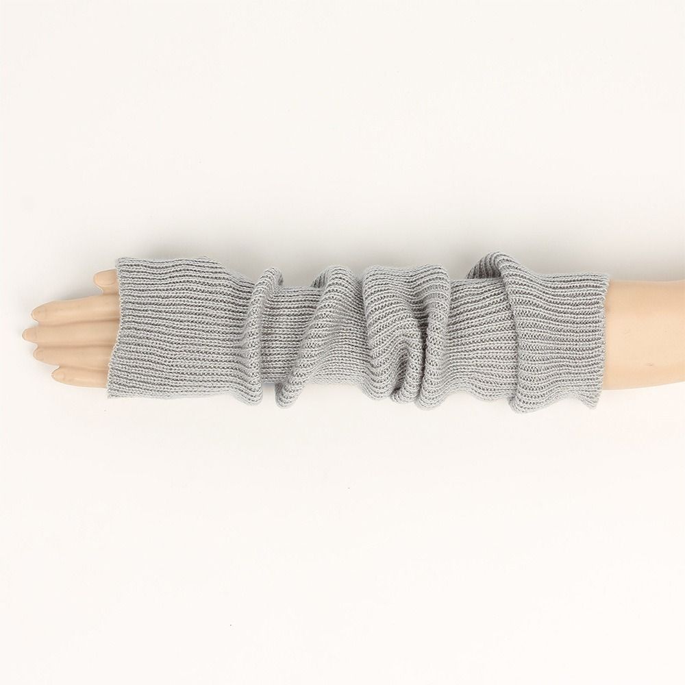 Knitted Fingerless Long Gloves Long Sleeve Elbow Mitten Y2K Arm Sleeve Gloves for Women Girls