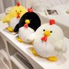 Chubby Chicken Plush Toys Pillow Soft Simulation Cute Plushie Dolls Neck Pillow Stuffed Animal for Boys Girls Festival Gifts