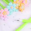 10pcs High-value lines flowers shaking neutral pen black sign pen cartoon creative student fountain pen stationery