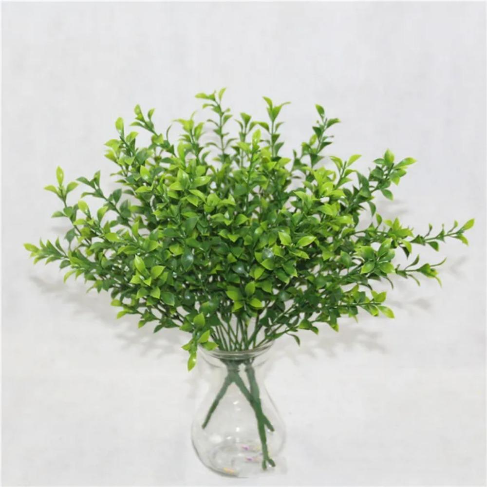 Home Garden Outdoor Wedding Decoration Fake Flower Accessory Plante Artificielle 7 Fork Plastic Fern Grass Green Leaf Fake Plant