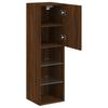 TV Cabinet with LED Lights Brown Oak Effect 12 x 12 x 40.2 in (L x W x H)