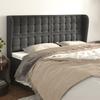 VidaXL Headboard with Ears Dark Grey 163x23x118-128 Cm Velvet3118445